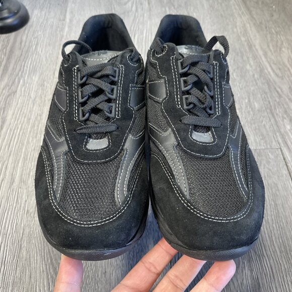 SAS Shoes Mens 10  Wide Journey Sneakers Black Leather Mesh Comfort Casual Walk main image 9